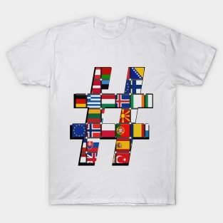 Hashtag Flag - Many Flags - Design Two T-Shirt